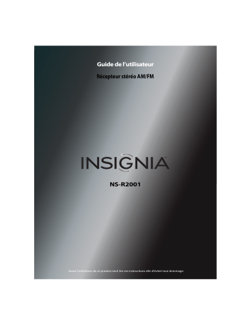 Insignia NS-R2001 200W 2.0 Channel Stereo Receiver Manuel utilisateur | Fixfr