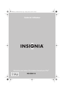 Insignia NS-ES6113 CD Compact Shelf System Manuel utilisateur