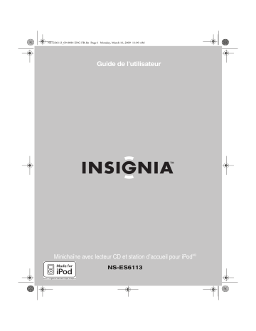 Insignia NS-ES6113 CD Compact Shelf System Manuel utilisateur | Fixfr