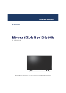 Insignia NS-48D420NA16 48" Class (47.6" Diag.) - LED - 1080p - HDTV Manuel utilisateur