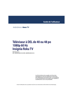 Insignia NS-40DR420NA16 40" Class (40" Diag.) - LED - 1080p Manuel utilisateur