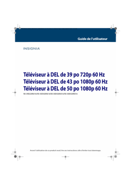 Insignia NS-39D220NA16 39" Class (38.5" Diag.) - LED - 720p - HDTV Manuel utilisateur