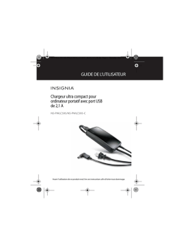 Insignia NS-PWLC595 | NS-PWLC595-C Slim Universal AC Laptop Power Adapter Manuel utilisateur