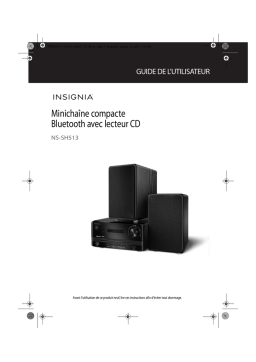 Insignia NS-SH513 50W Bluetooth CD Compact Shelf System Manuel utilisateur