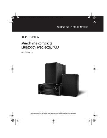 Insignia NS-SH513 50W Bluetooth CD Compact Shelf System Manuel utilisateur | Fixfr