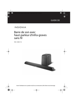 Insignia NS-SB515 2.1-Channel Soundbar Manuel utilisateur