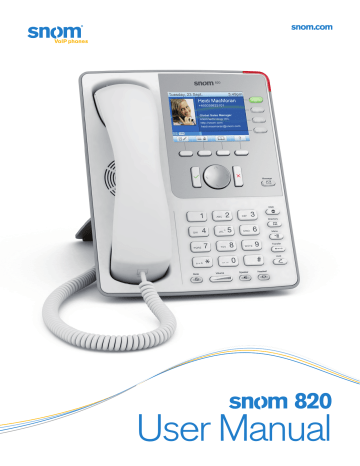 Snom 820 Manuel utilisateur | Fixfr