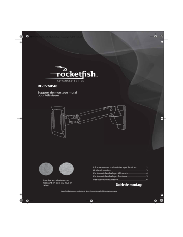 RocketFish RF-TVMP40 Interactive Full-Motion TV Wall Mount for Most 30