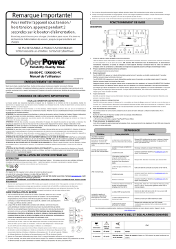 CyberPower SX650G-FC Manuel utilisateur