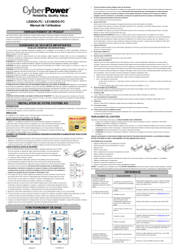 CyberPower LE1000DG-FC Manuel utilisateur