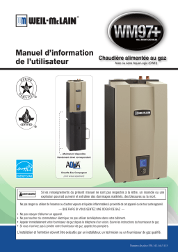 Weil-McLain WM97  CT Wall Mount Gas Boiler Residential Manuel utilisateur