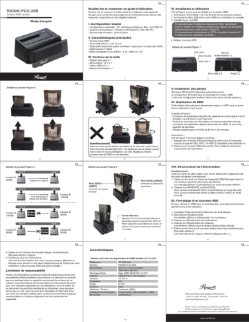 Rosewill RX306-PU3-35B Manuel utilisateur | Fixfr