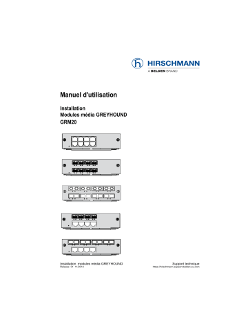 Hirschmann GRM20 GREYHOUND Media Modules Manuel utilisateur | Fixfr