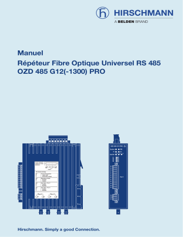 Hirschmann OZD 485 G12(-1300) PRO Manuel utilisateur | Fixfr