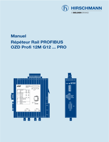 Hirschmann OZD Profi 12M G12 ... PRO PROFIBUS Fiberoptic Repeater Manuel utilisateur | Fixfr