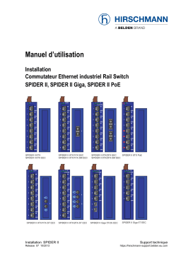 Hirschmann SPIDER II, SPIDER II Giga, SPIDER II PoE Industrial Ethernet Rail Switch Manuel utilisateur