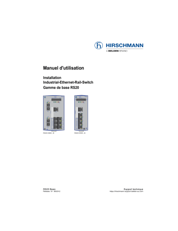 Hirschmann RS20 Basic Family Industrial Ethernet Rail Switch Manuel utilisateur | Fixfr