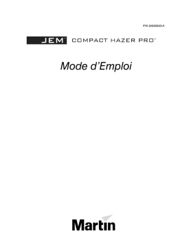 Martin JEM Compact Hazer Pro Manuel utilisateur