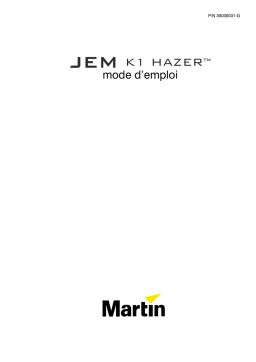 Martin JEM K1 Hazer Manuel utilisateur