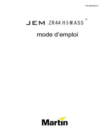 JEM ZR44 HI-MASS | Martin JEM ZR44 Hi Mass Manuel utilisateur | Fixfr