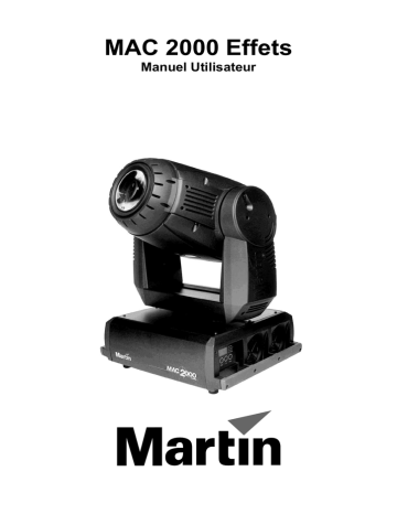 Martin Professional MAC 2000 Profile II Manuel utilisateur | Fixfr