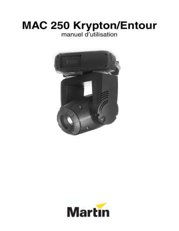 MAC 250 ENTOUR | Martin MAC 250 KRYPTON Manuel utilisateur | Fixfr