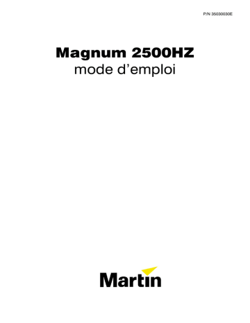 Martin Magnum 2500 Hz Manuel utilisateur | Fixfr