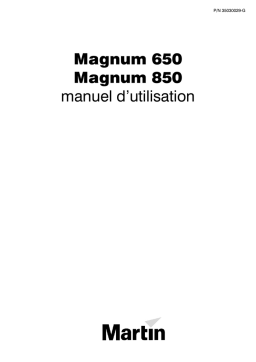 Martin Magnum 850 Manuel utilisateur