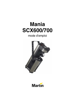 Martin Mania SCX600 Manuel utilisateur