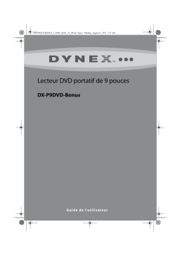 Dynex DX-P9DVD-BONUS 9" Portable DVD Player Manuel utilisateur