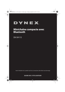 Dynex DX-SH115 120W Bluetooth Mini Shelf System Manuel utilisateur