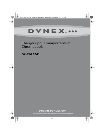 Dynex DX-PWLC541 40W Netbook and Chromebook Charger Manuel utilisateur | Fixfr