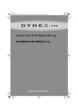 Dynex DX-WBRDVD1 Wi-Fi Built-in Blu-ray Player Manuel utilisateur