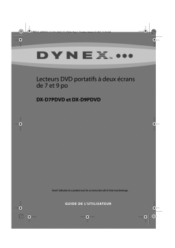 Dynex DX-D9PDVD 9" Portable DVD Player Manuel utilisateur