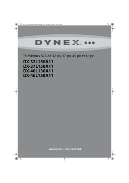 Dynex DX-37L150A11 37" Class LCD HDTV Manuel utilisateur