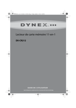 Dynex DX-CR212 USB 2.0 3-in-1 Memory Card Reader Manuel utilisateur