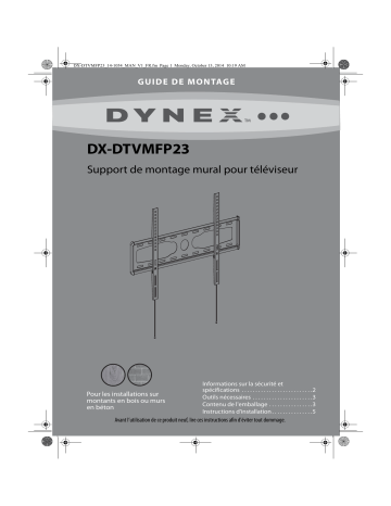 Dynex DX-DTVMFP12 Fixed Wall Mount for Most Flat-Panel TVs Up to 50