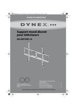 Dynex DX-DRTVM114 Fixed Wall Mount for Most 37" Manuel utilisateur