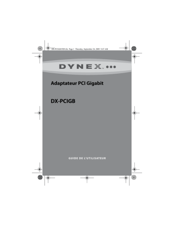 Dynex DX-PCIGB Gigabit PCI Desktop Adapter Manuel utilisateur | Fixfr