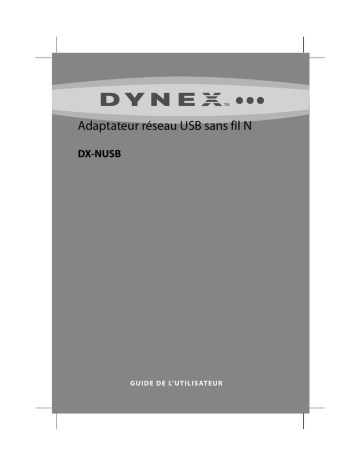 Dynex DX-NUSB Wireless-N USB 2.0 Adapter Manuel utilisateur | Fixfr