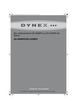 Dynex DX-520WPS 520W ATX CPU Power Supply Manuel utilisateur