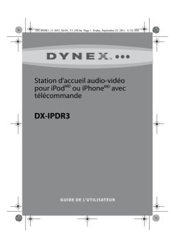 Dynex DX-IPDR3 Docking Station for Apple® iPod® and iPhone® Manuel utilisateur