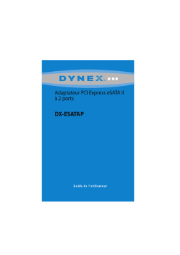 Dynex DX-ESATAP 2-Port eSATA II PCI Express Adapter Manuel utilisateur