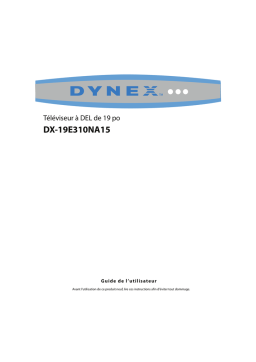 Dynex DX-19E310NA15 19" Class (18-1/2" Diag.) Manuel utilisateur