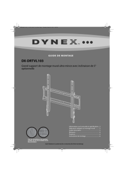 Dynex DX-DRTVL103 Low-Profile Tilting Wall Mount for Most 26" Manuel utilisateur