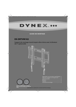 Dynex DX-DRTVM102 Low-Profile Tilting Wall Mount for Most 22" Manuel utilisateur