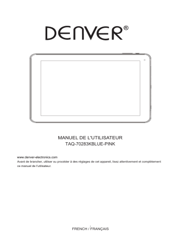 Denver TAQ-70283KBLUEPINK 7” Android 6.0 tablet Manuel utilisateur | Fixfr
