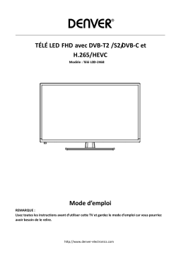 Denver LDD-2468 23.8” FULL HD LED TV With DVB-T2 h.265, DVB-S2 & DVB-C tuner & DVD player Manuel utilisateur
