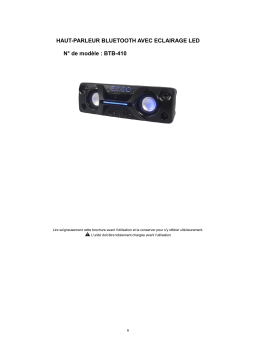 Denver BTB-410 Portable Bluetooth speaker Manuel utilisateur