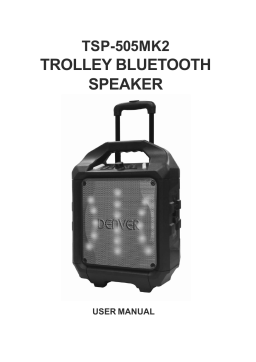 Denver TSP-505MK2 8” Bluetooth trolley speaker Manuel utilisateur